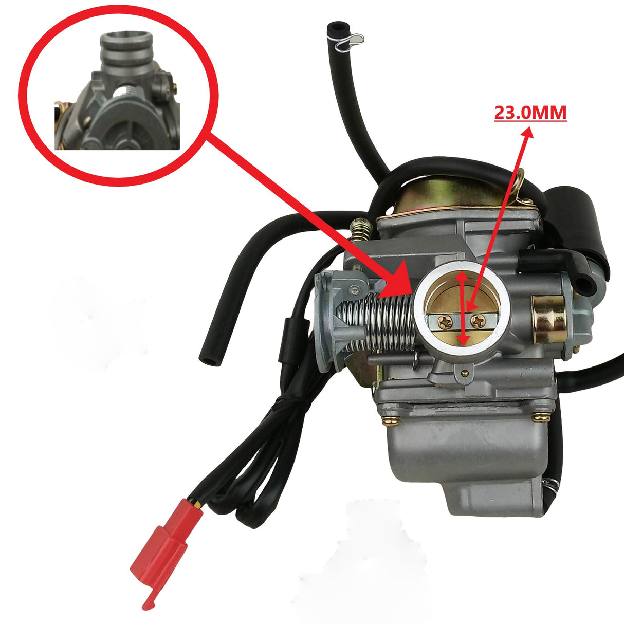 PD24 Carb 24mm Carburetor for 4-Stroke GY6 125cc 150cc ATV Go Kart Scooter Moped 157QMJ/QMI 152QMJ/QMI Model