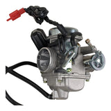 RedCap Replacement PD26 Carburetor with 2 Pin Choke Plug End Compatible for 250cc Water-Cooled Scooter Optimize Engine Performance