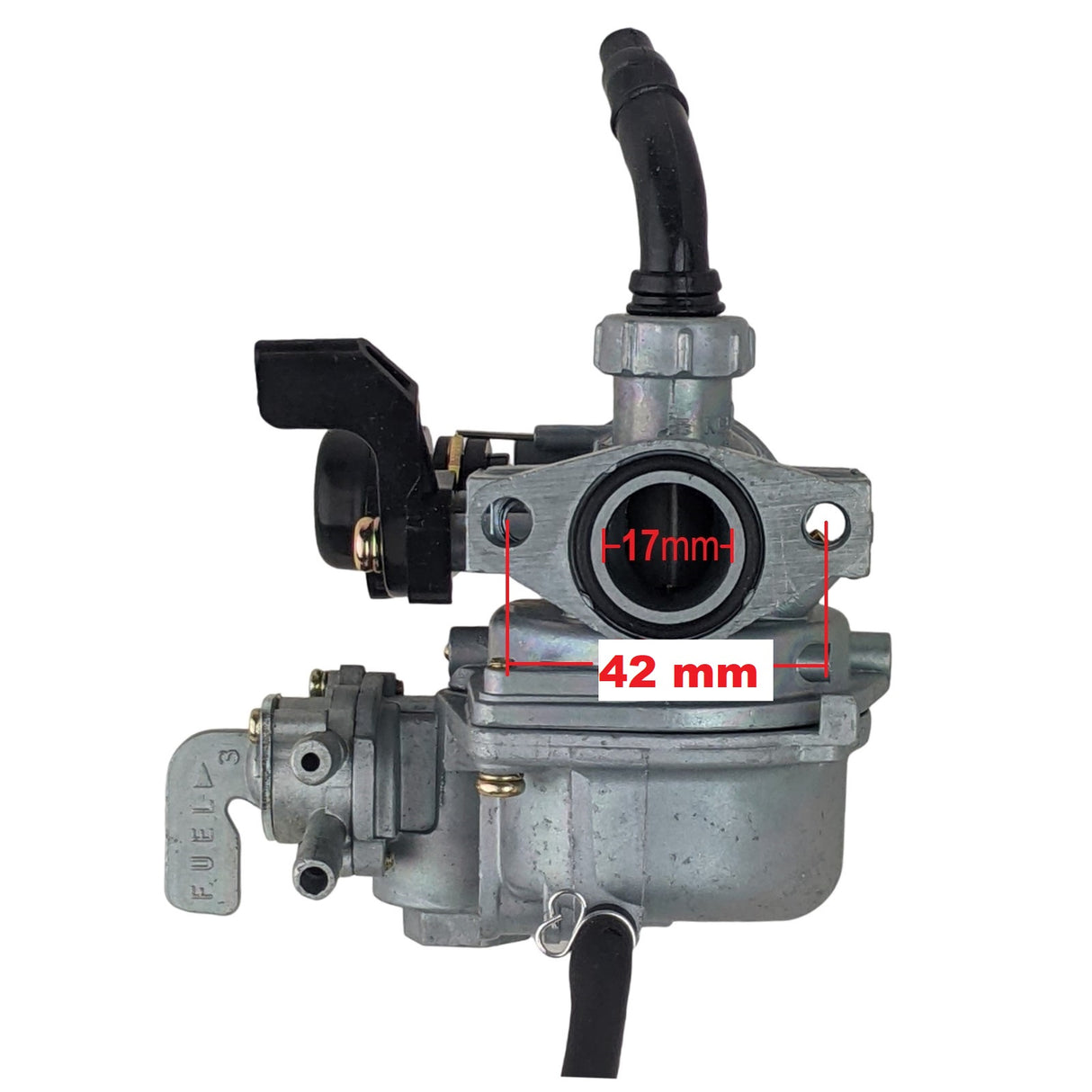 RedCap 17mm Carburetor Specifically Designed for 1969-1982 Honda, CT70, CT90, ST90, Minibike, Dirt Pit Bikes - Trail Bike Carb, 42mm Bolt Spacing - Optimize Engine Efficiency