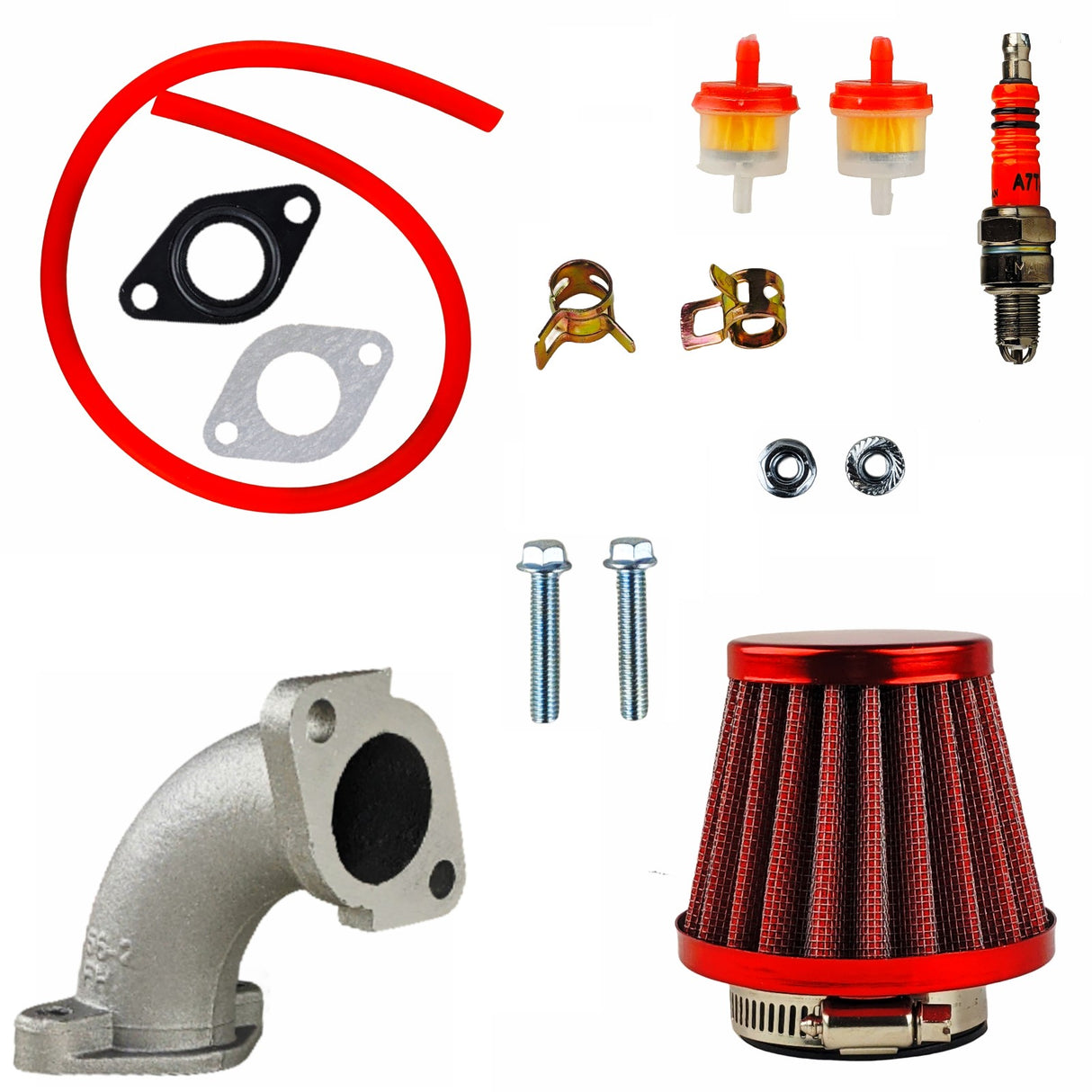 Air Filter Intake Kit Includes Spark Plug Fuel Filter Hose Clamp Air Filter