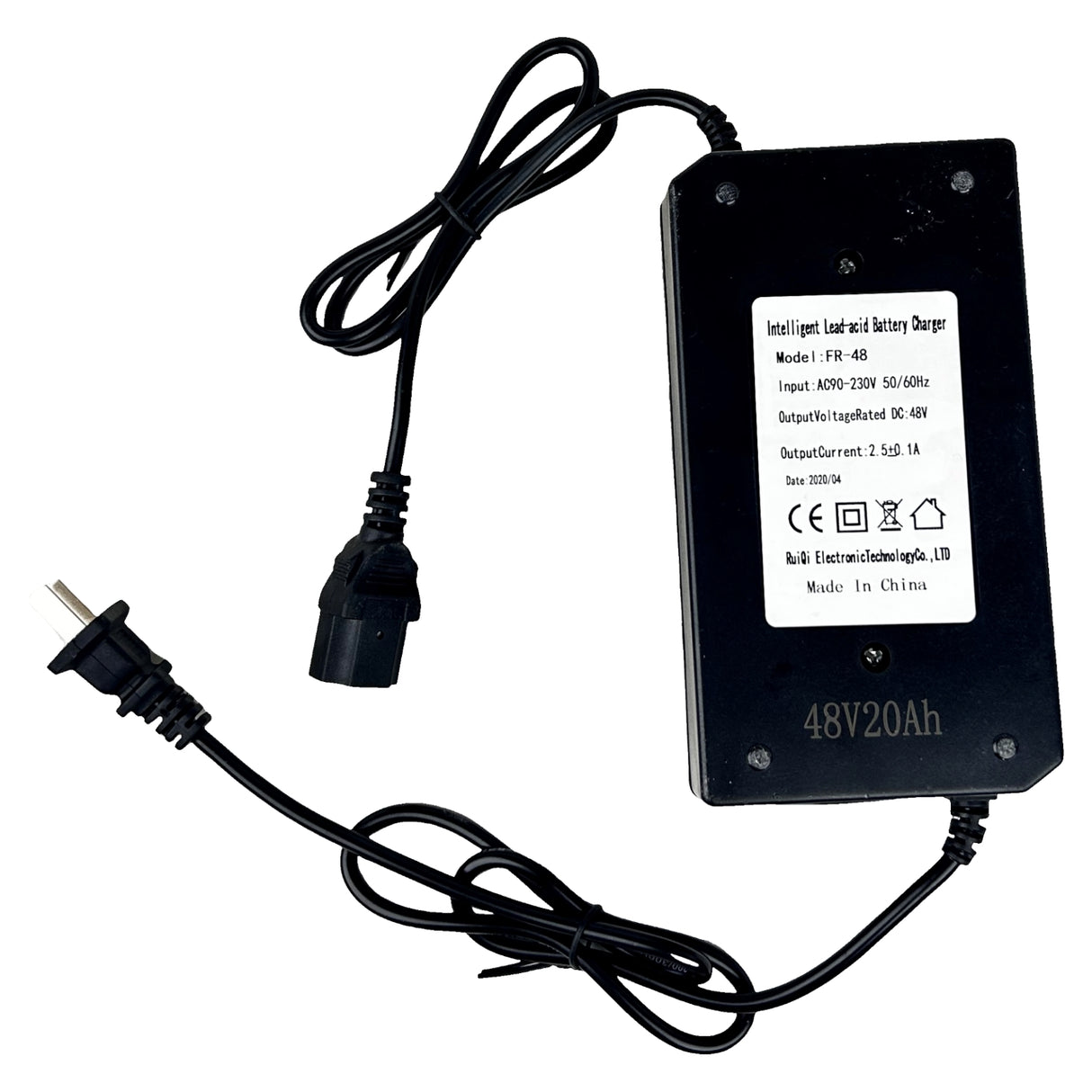 42V 2A Universal Scooter Battery Charger with 3 Prong Fast Smart Plug 36V Electric Lithium Battery for The-wheel Self-Balancing Electric Unicycle Scooter - Model YH-100W-42V2A