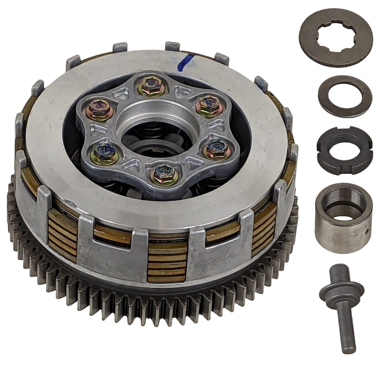 6 Plate Clutch Assembly for CG150 CG175 CG200 CG250 XMT 250 EFI Engines Fits Tricycle ATV Dirt Bike Go Kart Jonway