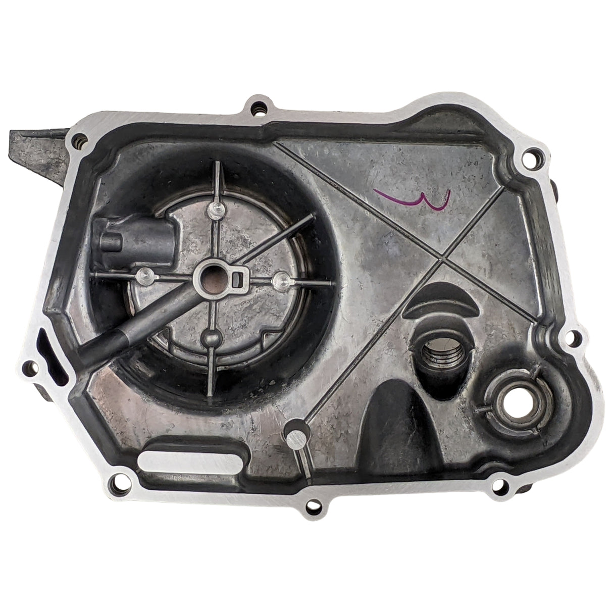 OEM Complete Right Side Clutch Cover for 152FMH 110cc Honda-Style Kick Start Engine Dirt Pit Bike ATV Scooter Moped Motorcycle (Black)