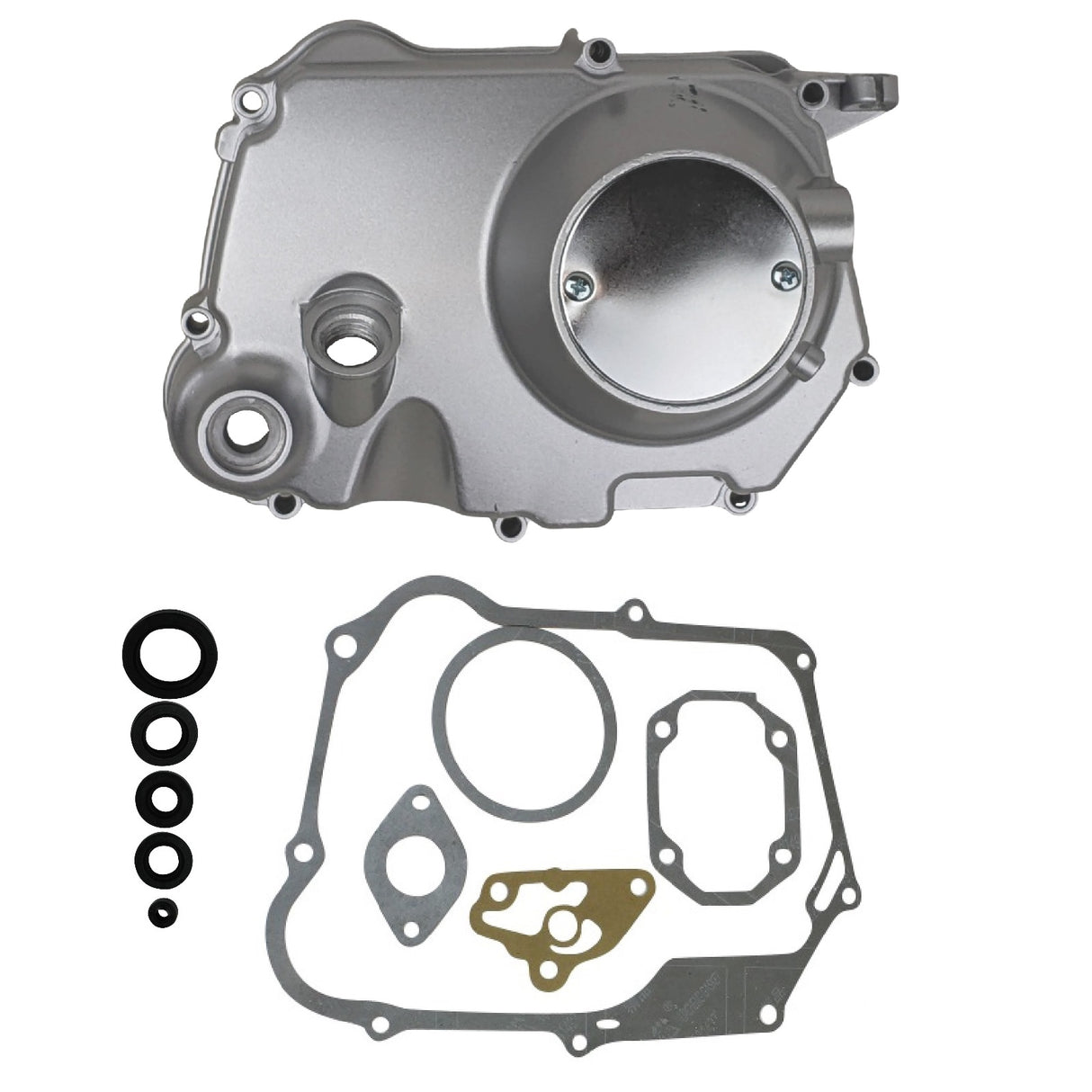 RedCap OEM Right Side Clutch Cover for 152FMH 110cc Honda-Style Kick Start Engine Dirt Bike (Silver)
