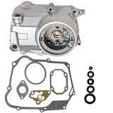 Right Side Engine Clutch Cover Silver with Gaskets & Seals, - 110cc 125cc Lifan Zongshen