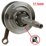 17T Complete Crank Shaft Assembly for 169cc 170cc Dongfang Falcon Raptor Vitacci Spider Go Kart Dune Buggy GY6 161QML