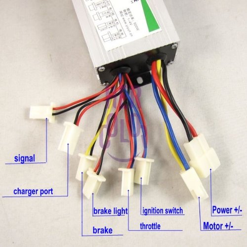 Controller, 24V500W Motor Brush for Electric Bike Bicycle Scooter