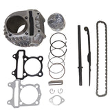 Motorcycle 61mm Big Bore Head Cylinder with Piston Rings for GY6 170cc - 200cc Bikes Engine Motor
