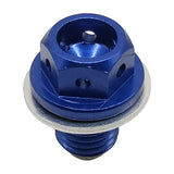 M12 x 1.25 Magnetic Oil Drain Plug for 50cc-232cc GY6 Scooter ATV Dirt Bike Blue