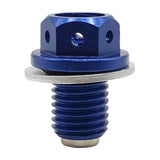 M12 x 1.25 Magnetic Oil Drain Plug for 50cc-232cc GY6 Scooter ATV Dirt Bike Blue