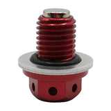 M12 x 1.25 Magnetic Oil Drain Plug for 50cc-232cc GY6 Scooter ATV Dirt Bike Red