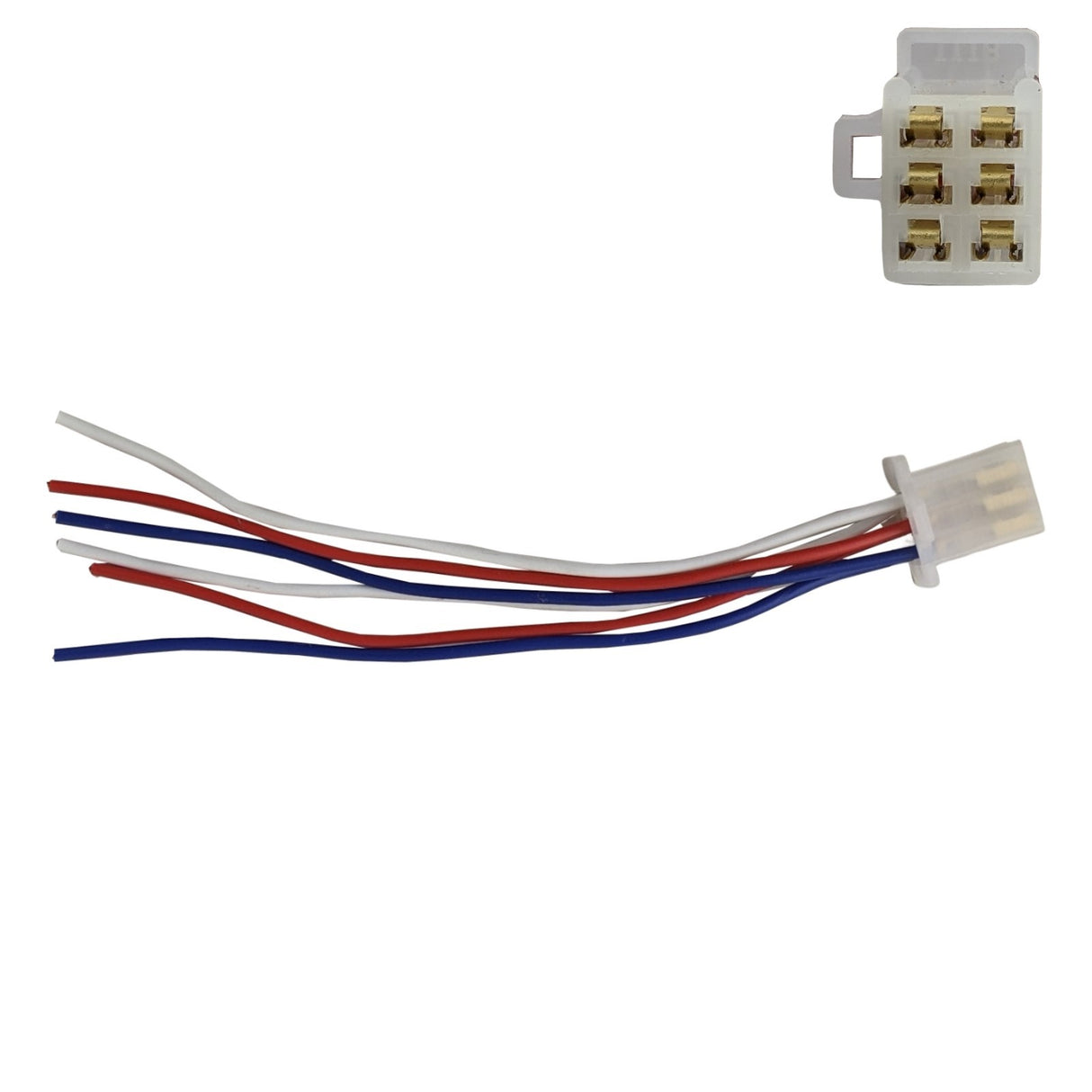 CDI Wire Harness Repair Plug 6 Pin for GY6 50cc-150cc 4-Stroke Engines Compatible with Chinese Scooters Mopeds