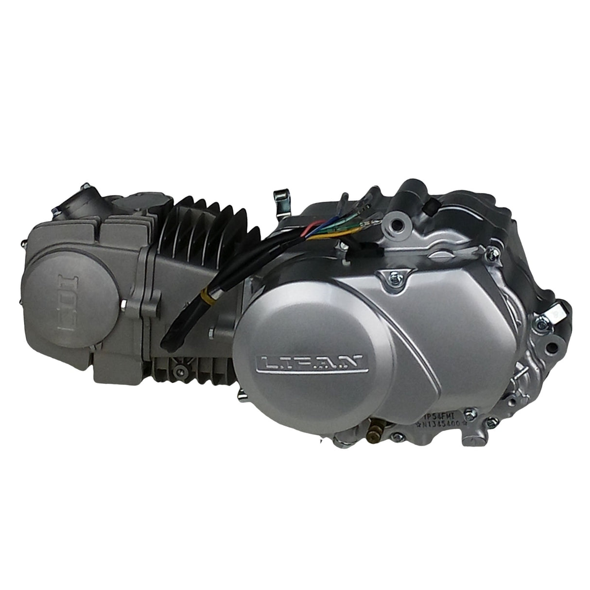 Lifan 125cc 4-Stroke Semi-Auto Engine with Honda Style Clutch Cover Assembly Compatible for 125cc Coolster, Taotao, Roketa, Kazuma, Terminator, Lynx, Redcat, Tank, Dirt Bike, Motorcycle (Silver)