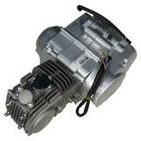 Lifan 125cc 4-Stroke Semi-Auto Engine with Honda Style Clutch Cover Assembly Compatible for 125cc Coolster, Taotao, Roketa, Kazuma, Terminator, Lynx, Redcat, Tank, Dirt Bike, Motorcycle (Silver)