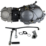 RedCap Lifan 140cc 4-Stroke Racing Engine Motor Kit, Single Cylinder Horizontal Oil-Cooled Kick Start, Compatible for XR50, XR70, CRF50, CRF70, ATC70, SDG, SSR, Dirt Bike, Pit Bike (Midnight Silver)