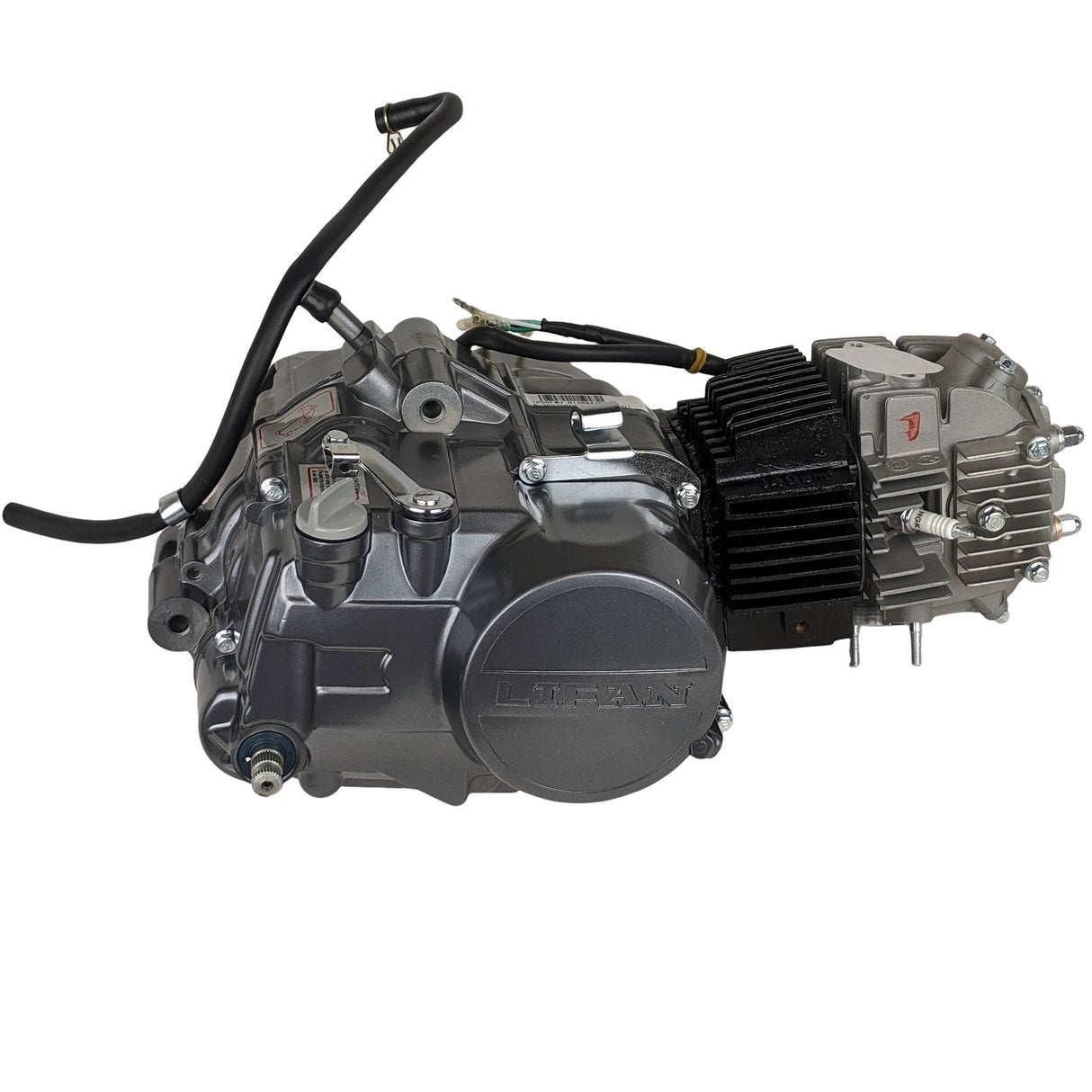 RedCap Lifan 140cc 4-Stroke Racing Engine Motor Kit, Single Cylinder Horizontal Oil-Cooled Kick Start, Compatible for XR50, XR70, CRF50, CRF70, ATC70, SDG, SSR, Dirt Bike, Pit Bike (Midnight Silver)