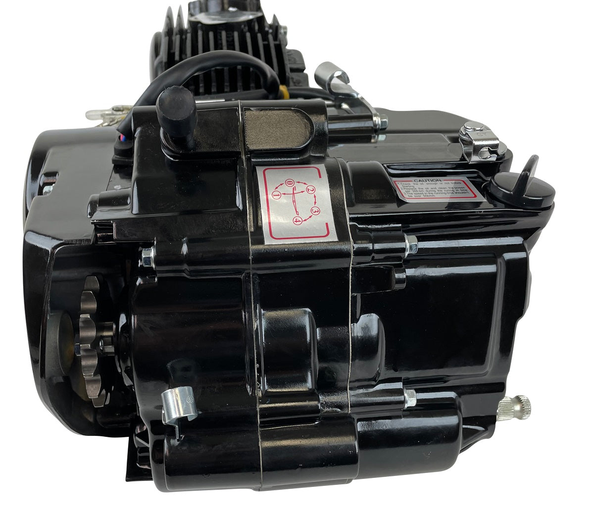 Redcap Lifan 140cc 4 Stroke Engine Motor, Single Cylinder Pit Dirt Bike Engine Motor Kit Horizontal Oil-Cooled Kick Start 4-Speed Suitable for XR50, XR70, CRF50, CRF70, ATC70, SDG, SSR, (Sleek Black)