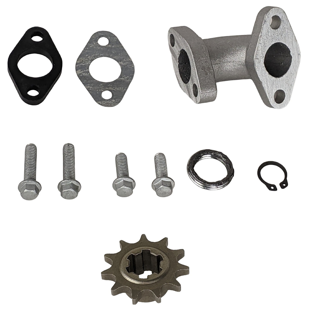OEM Complete Engine Assambly Compatible for Kids Mini Dirt Bike DB-S60 60cc, SE60, Apollo RXF Mini 50, Bosuer BSE PH01A, YCF 50A, CRZ 50S, - Version DB-S60 (Silver)