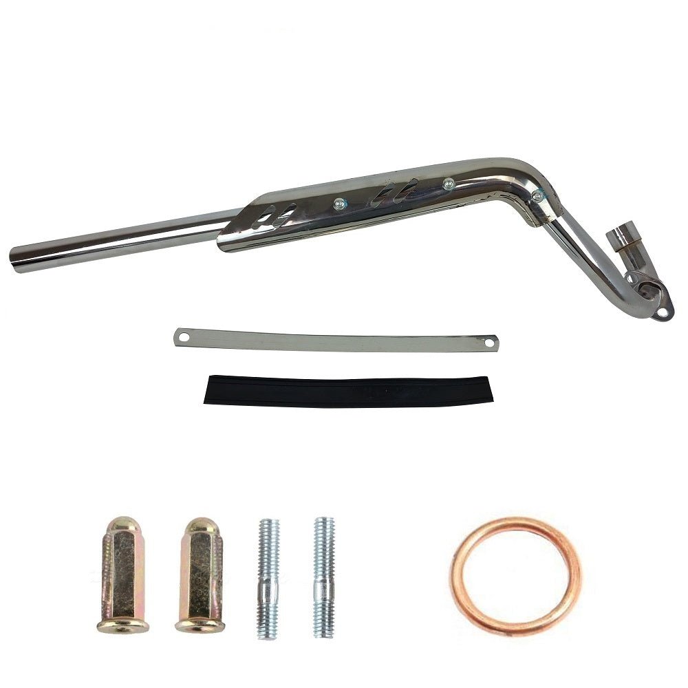 28mm Exhaust Pipe Muffler Honda CRF50 SSR Dirt Pit Bike ATV Quad 110cc 125cc Silver