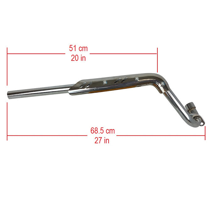 28mm Exhaust Pipe Muffler Honda CRF50 SSR Dirt Pit Bike ATV Quad 110cc 125cc Silver