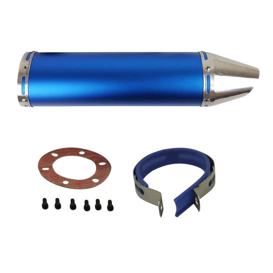 150 cc High Flow GY6 Scooter Muffler Only- BLUE