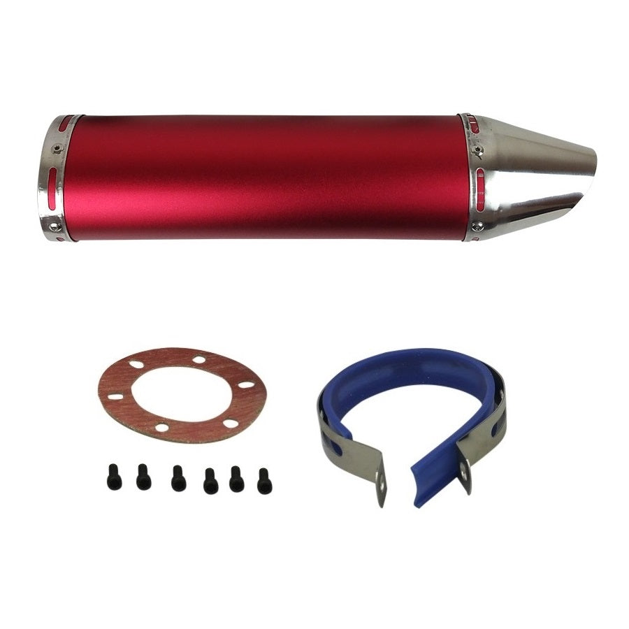 150 cc High Flow GY6 Scooter Muffler Only- RED