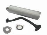150 cc high flow scooter muffler/exhaust..- SILVER