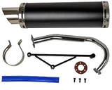 50cc High Flow Scooter Muffler/Exhaust - BLACK