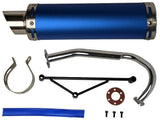 50 cc high flow scooter muffler/exhaust..- BLUE