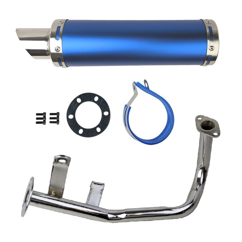 50cc High Flow Scooter Muffler/Exhaust - BLUE - Version B