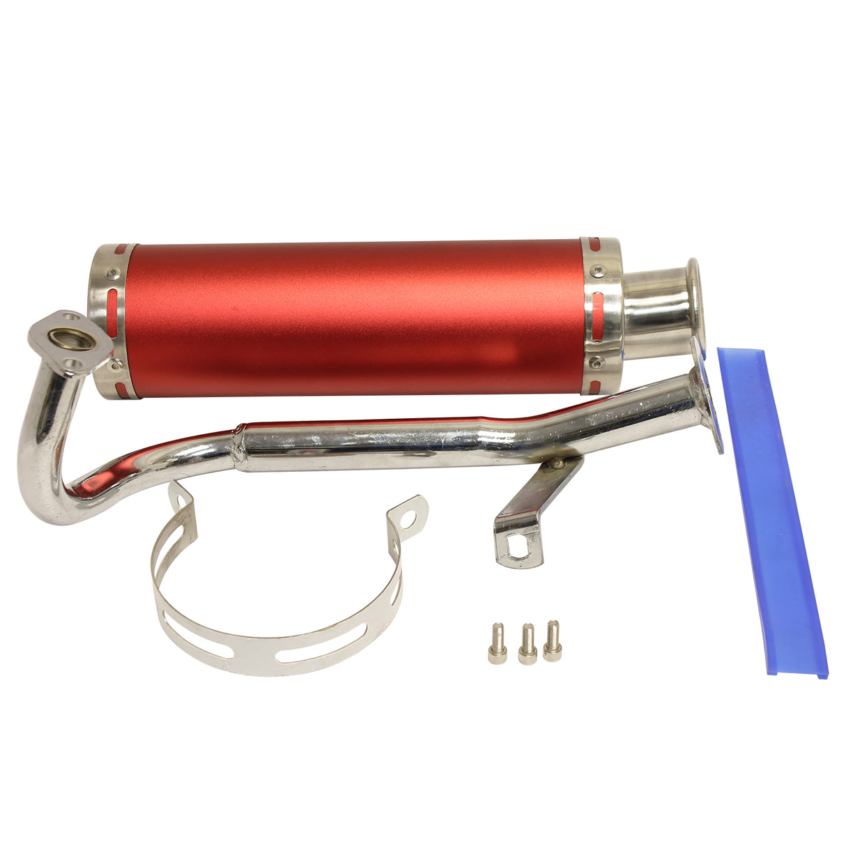 50cc High Flow Scooter Muffler/Exhaust - RED - Version B