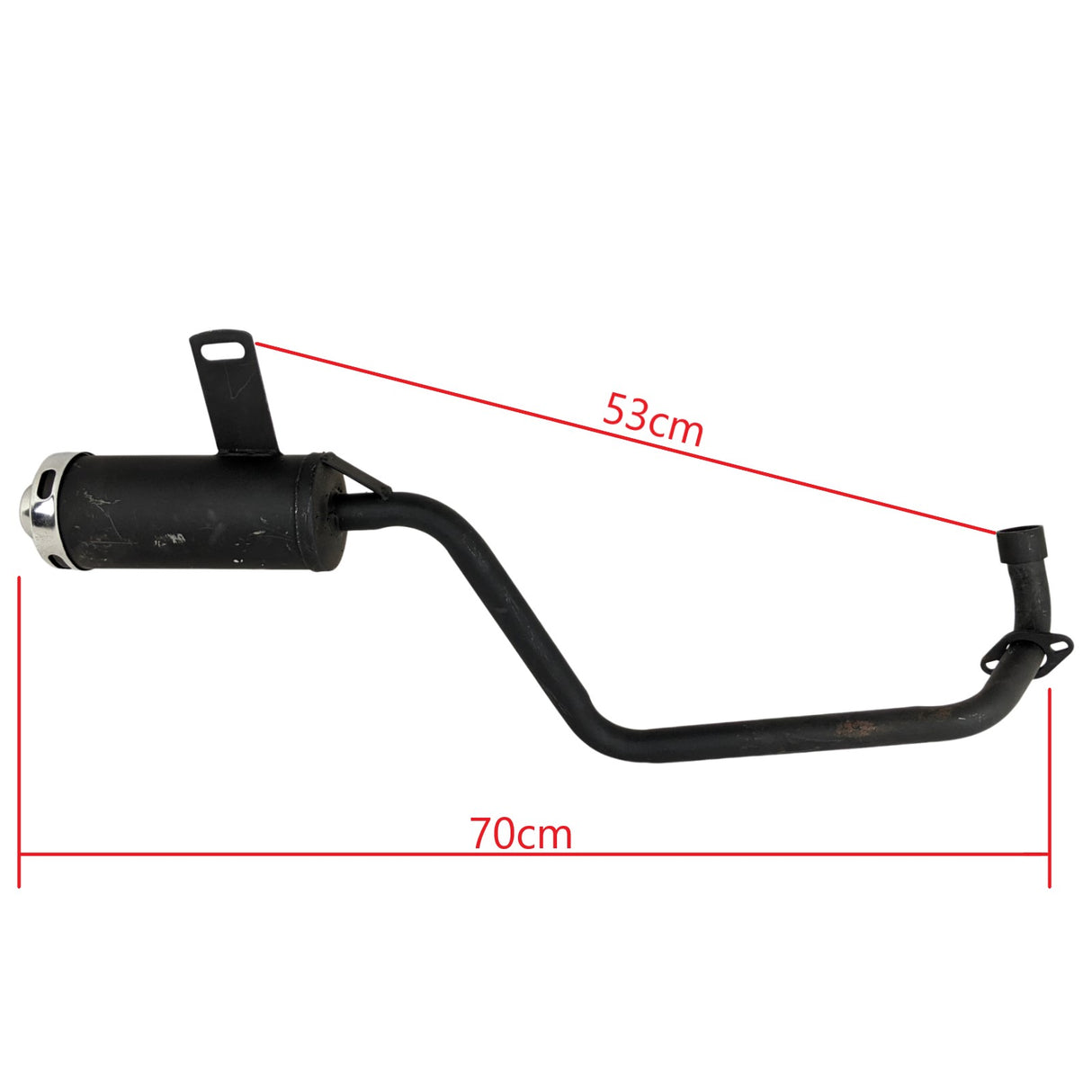 RedCap Complete Exhaust Muffler System Suitable for TaoTao ATA110B, ATA110B1, ATA110B3, Eagle 110B1, FA70, FA90, BY110, FA110, Boulder 110 ,Cougar Hawk, Jonway YY110ATV-10, Coolster 110cc Mini quad