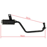 RedCap Complete Exhaust Muffler System Suitable for TaoTao ATA110B, ATA110B1, ATA110B3, Eagle 110B1, FA70, FA90, BY110, FA110, Boulder 110 ,Cougar Hawk, Jonway YY110ATV-10, Coolster 110cc Mini quad