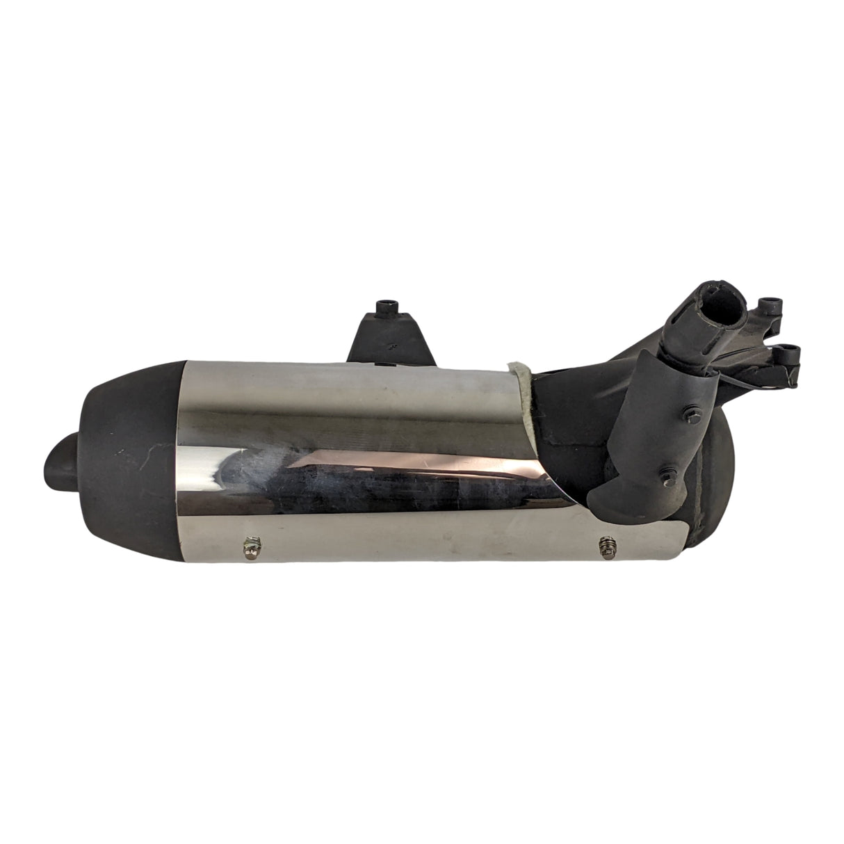RedCap High Performance Exhaust Muffler Silencer Includes chrome decorative cover, clamp Assembly - Upgrade for Jonway YY250T, Magnum 250cc GY6 250cc Scooter