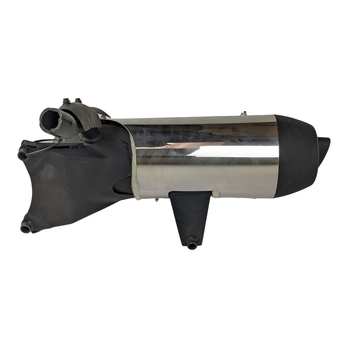 RedCap High Performance Exhaust Muffler Silencer Includes chrome decorative cover, clamp Assembly - Upgrade for Jonway YY250T, Magnum 250cc GY6 250cc Scooter