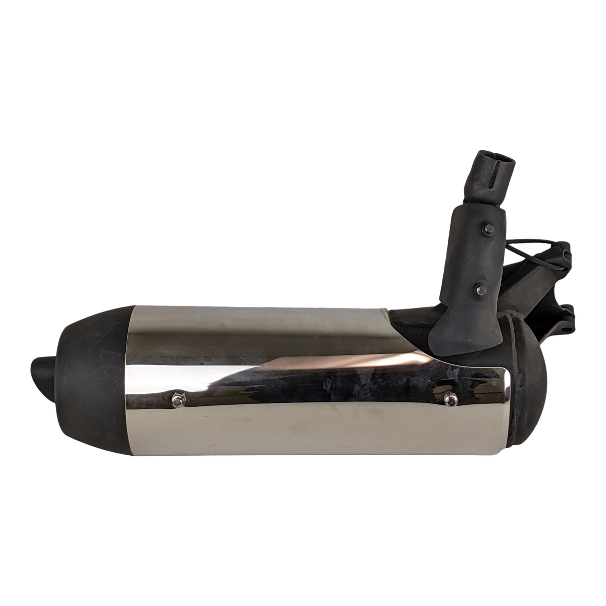 RedCap High Performance Exhaust Muffler Silencer Includes chrome decorative cover, clamp Assembly - Upgrade for Jonway YY250T, Magnum 250cc GY6 250cc Scooter