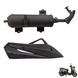 Muffler & Heat Shield Assembly for Gator Tank 200cc Carbureted GY6 Scooter