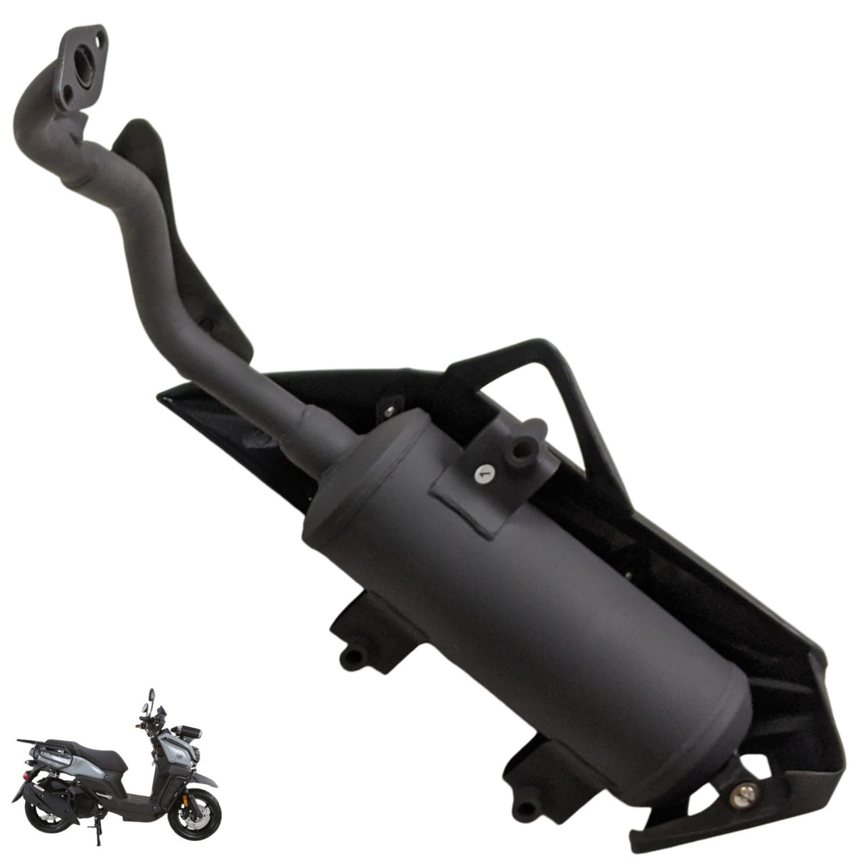 Muffler & Heat Shield Assembly for Gator Tank 200cc GY6 Scooter