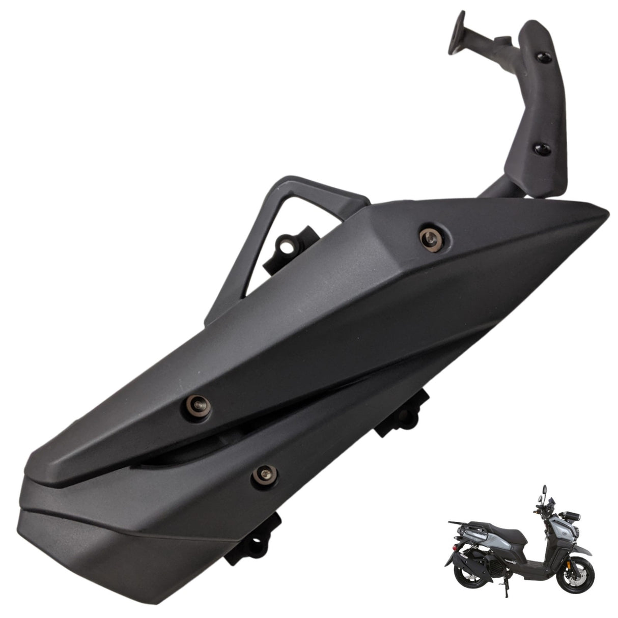 Muffler & Heat Shield Assembly for Gator Tank 200cc GY6 Scooter