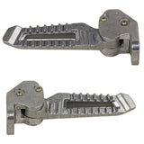 RedCap Rear Footrest Peg Set Specifically Designed for, Jonway Gator Tank 150cc, Tank 200cc, Cougar Tank 150cc, 200cc, Scooters, Sleek & Stylish Silver Design 1 Pair Footrest Pegs (Left & Right)