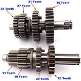 Transmission Gear Box Main Counter Shaft Assembly for 4-Stroke Engines 110cc 125cc YX Pit Dirt Bike ATC 70 ATC 90 Mini Trail