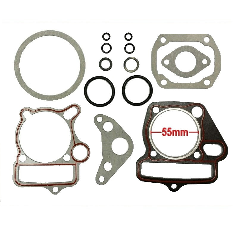 Complete Head & Cylinder Gasket With O-Rings Set for 4 Stroke Horizontal Engine 125cc ATV Apollo CRF (WITH OBLONG HOLE) Engine 1P54FM