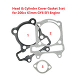 Head & Cylinder Timing Cover Gasket set for 200cc 63mm GY6 EFI Engine