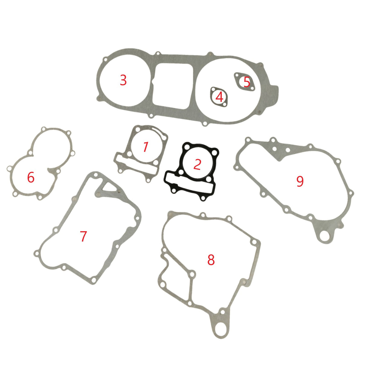 Complete Engine Gasket Set for Shockproof GY6 150cc 200cc 63mm EFI Engine