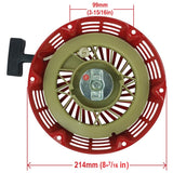 Recoil Starter Pull Start Assembly for Honda GX 340, GX 390, GX610 11HP 13HP - Replaces 28400-ZE3-W01, 28400-ZE3-W01ZA