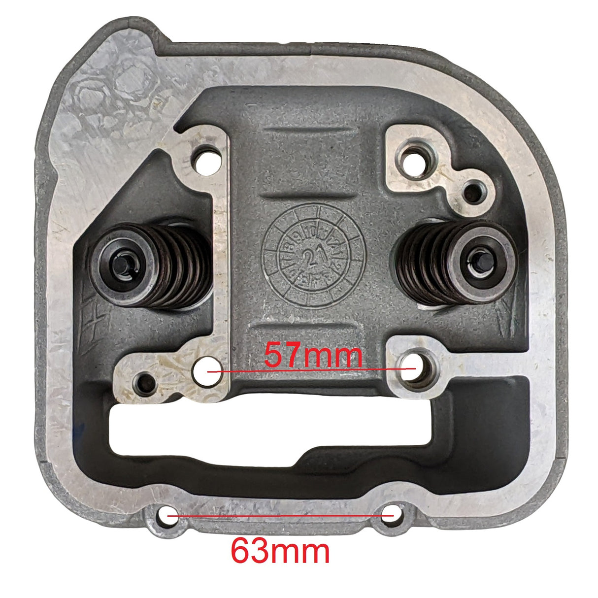 61mm Big Bore Cylinder Head Assembly GY6 169cc 200cc 57mm Stud Spacing Type K-Block 2-Bolt Valve cover