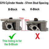 Cylinder Head 62mm for 200cc GY6 EFI Engine - B Block
