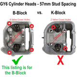 Cylinder Head 62mm for 200cc GY6 EFI Engine - B Block