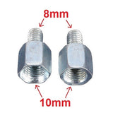 Mirror Adapter 2 pcs - 10mm Female 8mm Male - Converts M10 mirror to M8