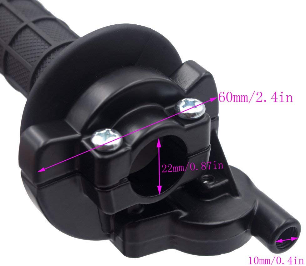 Throttle Grips Cable Kit Assembly 7/8"- Mini Baja MB165 MB200 5.5/6.5hp 196cc 200cc Doodlebug Bike 50"